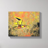 Wings of Harmony: Vogels in de open lucht Canvas Afdruk (Voorkant)