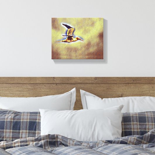 Wings of Harmony: Vogels in de open lucht Canvas Afdruk (Insitu (Slaapkamer))