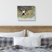Wings of Harmony: Vogels in de open lucht Canvas Afdruk (Insitu (Slaapkamer))