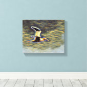 Wings of Harmony: Vogels in de open lucht Canvas Afdruk (Insitu (Houten vloer))