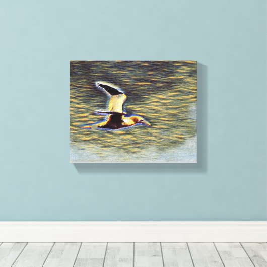 Wings of Harmony: Vogels in de open lucht Canvas Afdruk (Insitu (Houten vloer))