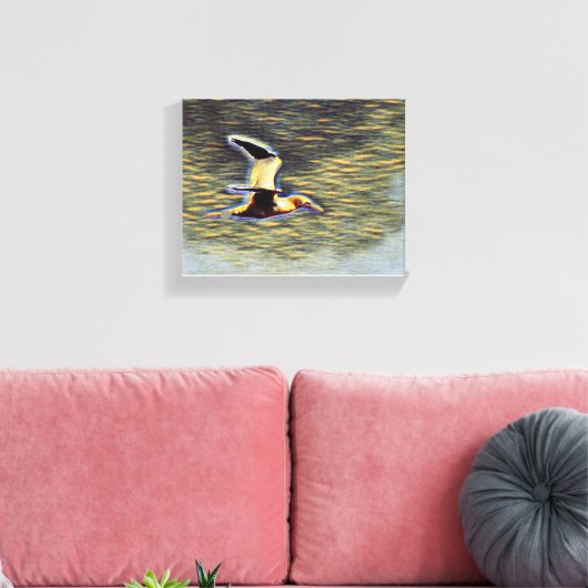 Wings of Harmony: Vogels in de open lucht Canvas Afdruk (Insitu (Woonkamer))
