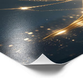 Wings of Light – Abstract Golden Angel Poster (Hoek)