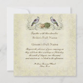 Wings of Love Invitation - Cream Tan Kaart (Voorkant)
