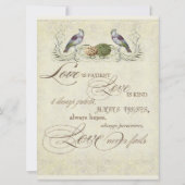 Wings of Love Invitation - Cream Tan Kaart (Achterkant)
