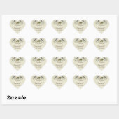 Wings of Love Invitation - Wedding Small Wine Labe Hart Sticker (Vel)