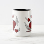 Wings of Love Red Logo Coffee Mok (Center)