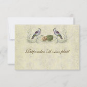 Wings of Love RSVP Response Card - Cream Tan (Achterkant)