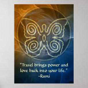 Wings of Love Rumi en Poetic Art Poster