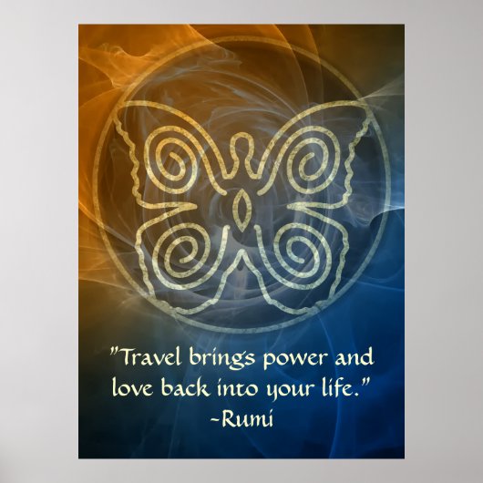 Wings of Love Rumi en Poetic Art Poster (Voorkant)