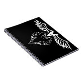 Wings of love zwart notitieboek (Rechterzijde)