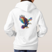 🌟🦅 Wings of Radiance: de hemelse regenboogadelaa Hoodie (Achterkant)