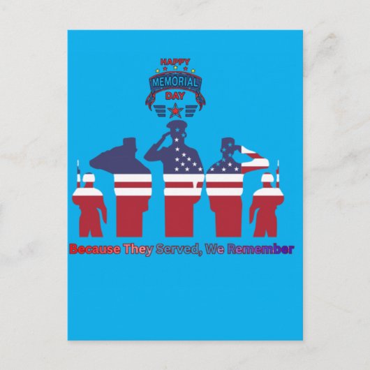 Wings of remembrance azure briefkaart (Voorkant)