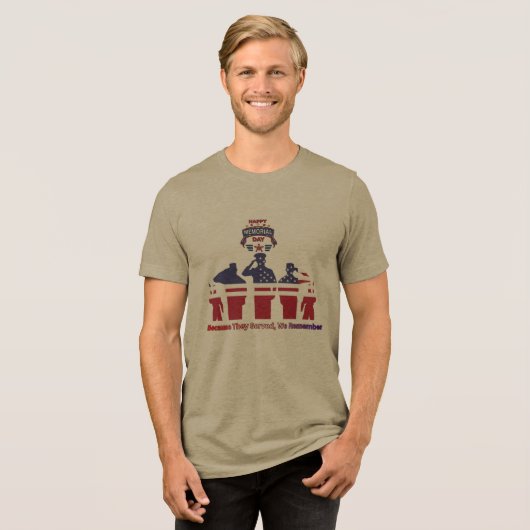Wings of remembrance olive Tri-Blend shirt (Voorkant volledig)