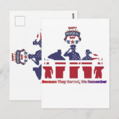 Wings of remembrance white briefkaart (Voorkant / Achterkant)