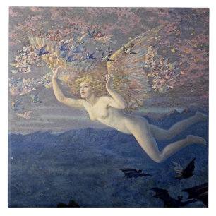 "Wings of the Morning" van Edward Robert Hughes Tegeltje
