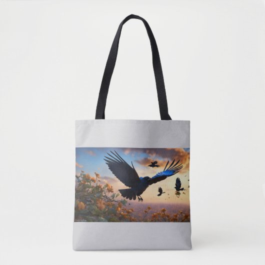 Wings of the Wind: The Crow and the Sparrow Tote Bag (Voorkant)