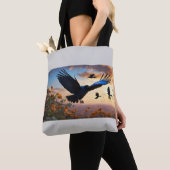 Wings of the Wind: The Crow and the Sparrow Tote Bag (Dichtbij)