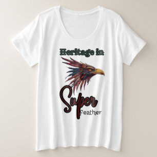 Wings of Tradition: Inheemse Amerikaanse vogel in  Grote Maat T-shirt
