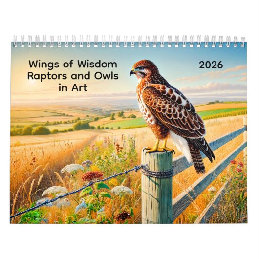 Wings of Wisdom 2026 – Raptors and Owls in Art Kalender (Hoes)