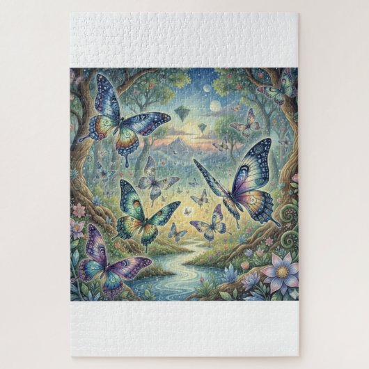 Wings of Wonder: A Butterfly Dreamscape Legpuzzel (Verticaal)