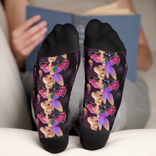 Wings of Wonder – Fairy Christmas Crew Socks Sokken (Onderkant)