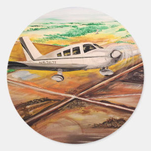 Wings Over Kansas Ronde Sticker