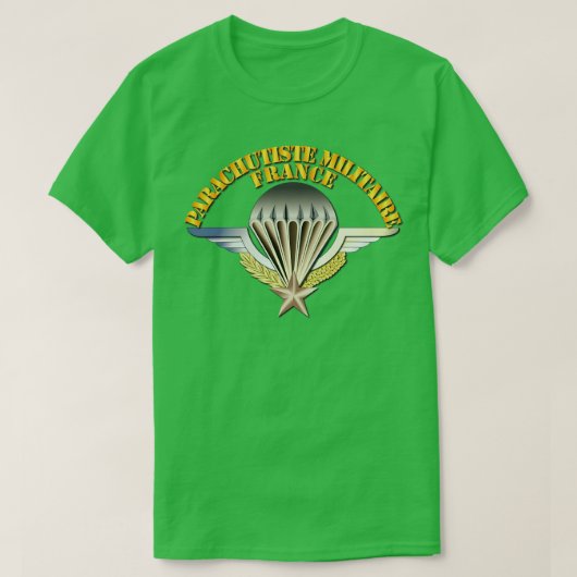 Wings Parachutiste Militaire Frankrijk T-shirt (Design voorkant)