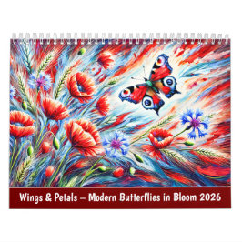 Wings & Petals – Modern Butterflies in Bloom 2026 Kalender
