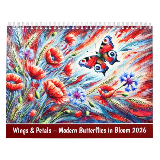 Wings & Petals – Moderne Vlinders in Bloei 2026 Kalender (Hoes)