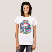 Wings Psychedelic Butterfly Bloem Frame T-shirt (Voorkant volledig)