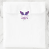 Wings retouradres ronde sticker (Tas)