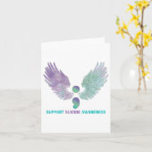 Wings Semicolon Ondersteuning Zelfmoord Bewustzijn Kaart (Gele Bloem)