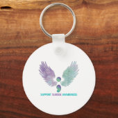 Wings Semicolon Ondersteuning Zelfmoord Bewustzijn Sleutelhanger (Voorkant)