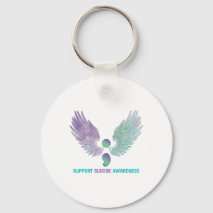 Wings Semicolon Ondersteuning Zelfmoord Bewustzijn Sleutelhanger
