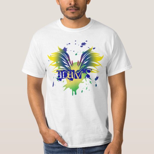 Wings Splatter Bar Mitzvah T-Shirt (Voorkant)