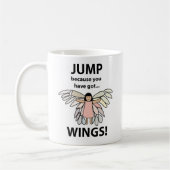 Wings spring omhoog Omdat Je Vleugels Hebt Koffiemok (Links)
