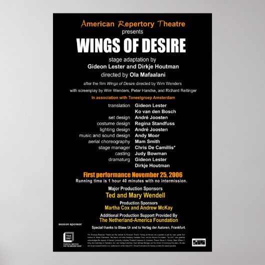 WINGS TITELE PAGINA POSTER (Voorkant)