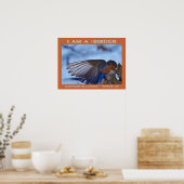 Wings Up Eastern Bluebird Birder Poster (Keuken)