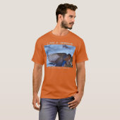 Wings up Eastern Bluebird Birder T-Shirt (Voorkant volledig)