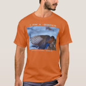 Wings up Eastern Bluebird Birder T-Shirt (Voorkant)