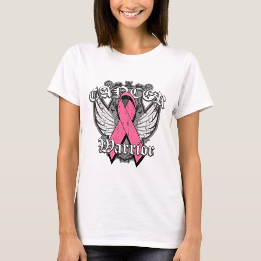  Wings van de Warrior - Borstkanker T-shirt (Voorkant)