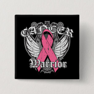  Wings van de Warrior - Borstkanker Vierkante Button 5,1 Cm