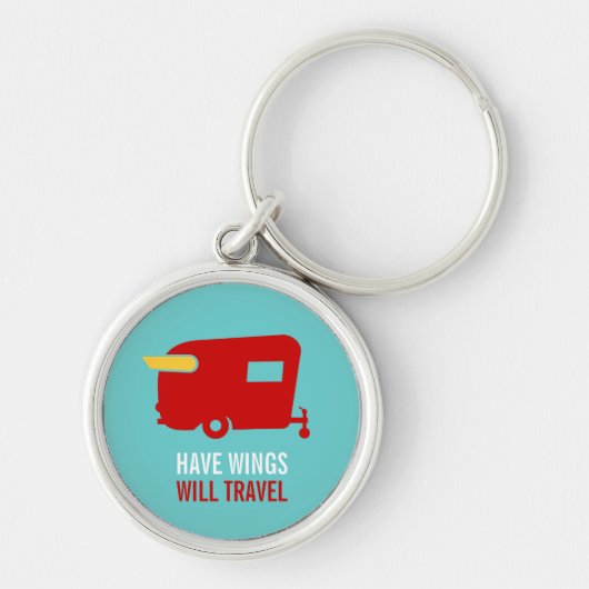 Wings zal reizen - Camping Sleutelhanger (Voorkant)