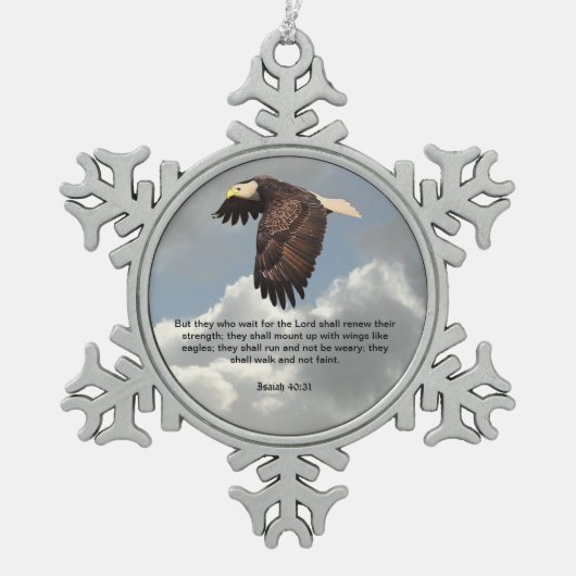 WINGS ZOALS ELLES TIN SNEEUWVLOK ORNAMENT (Voorkant)