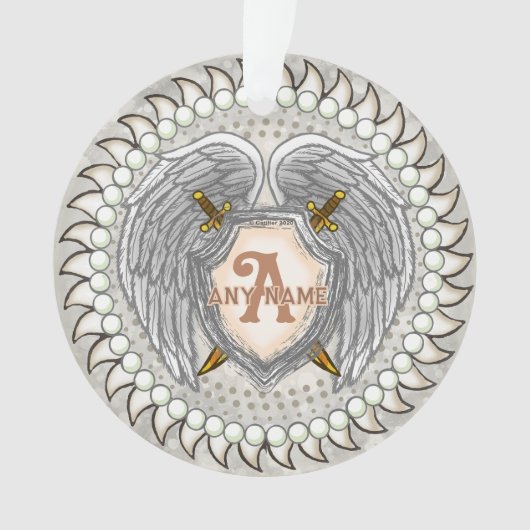 Wings Zwaard Monogram Ornament (voorkant)
