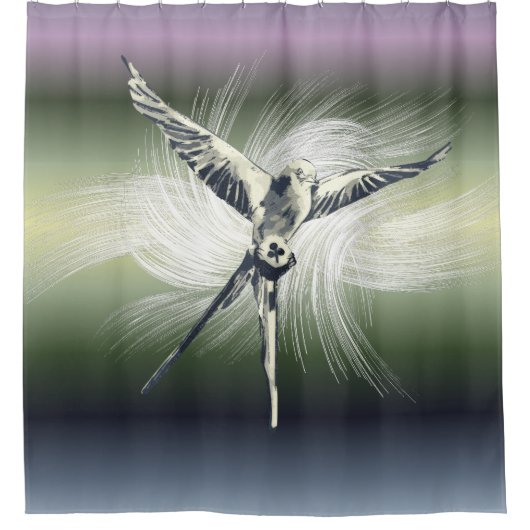 Wingspan geïnspireerd bordspel tafelblad gamer pas douchegordijn (Voorkant)