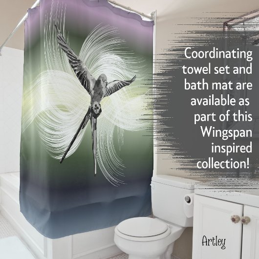 Wingspan geïnspireerd bordspel tafelblad gamer pas douchegordijn