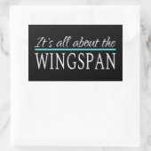 Wingspan Rechthoekige Sticker (Tas)