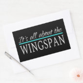 Wingspan Rechthoekige Sticker (Envelop)